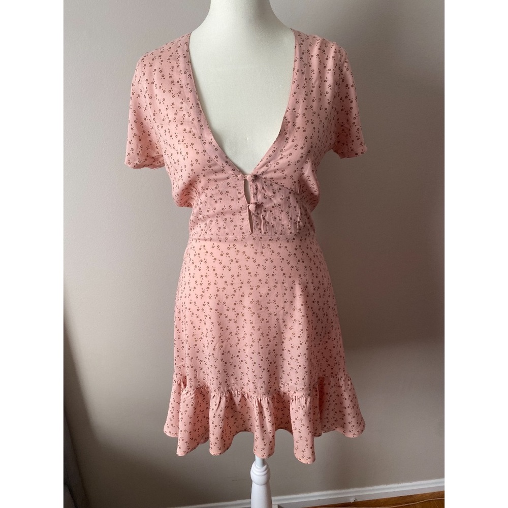 Auguste The Label pink floral mini dress